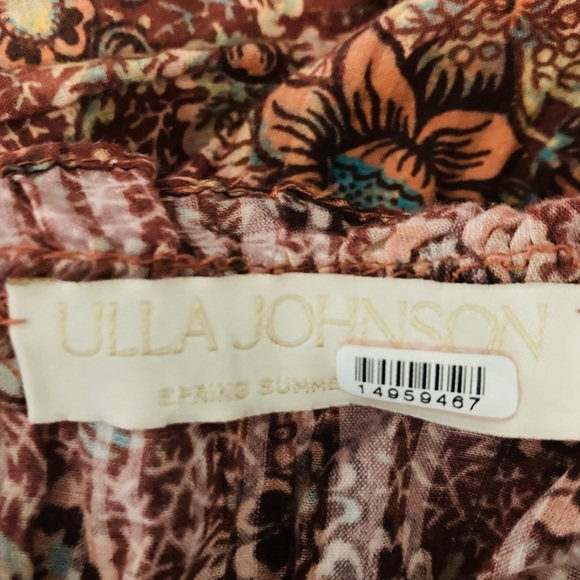 Ulla Johnson Juniper ruched floral 2022 mini dress in orange brown. Size 4 - Picture 10 of 11